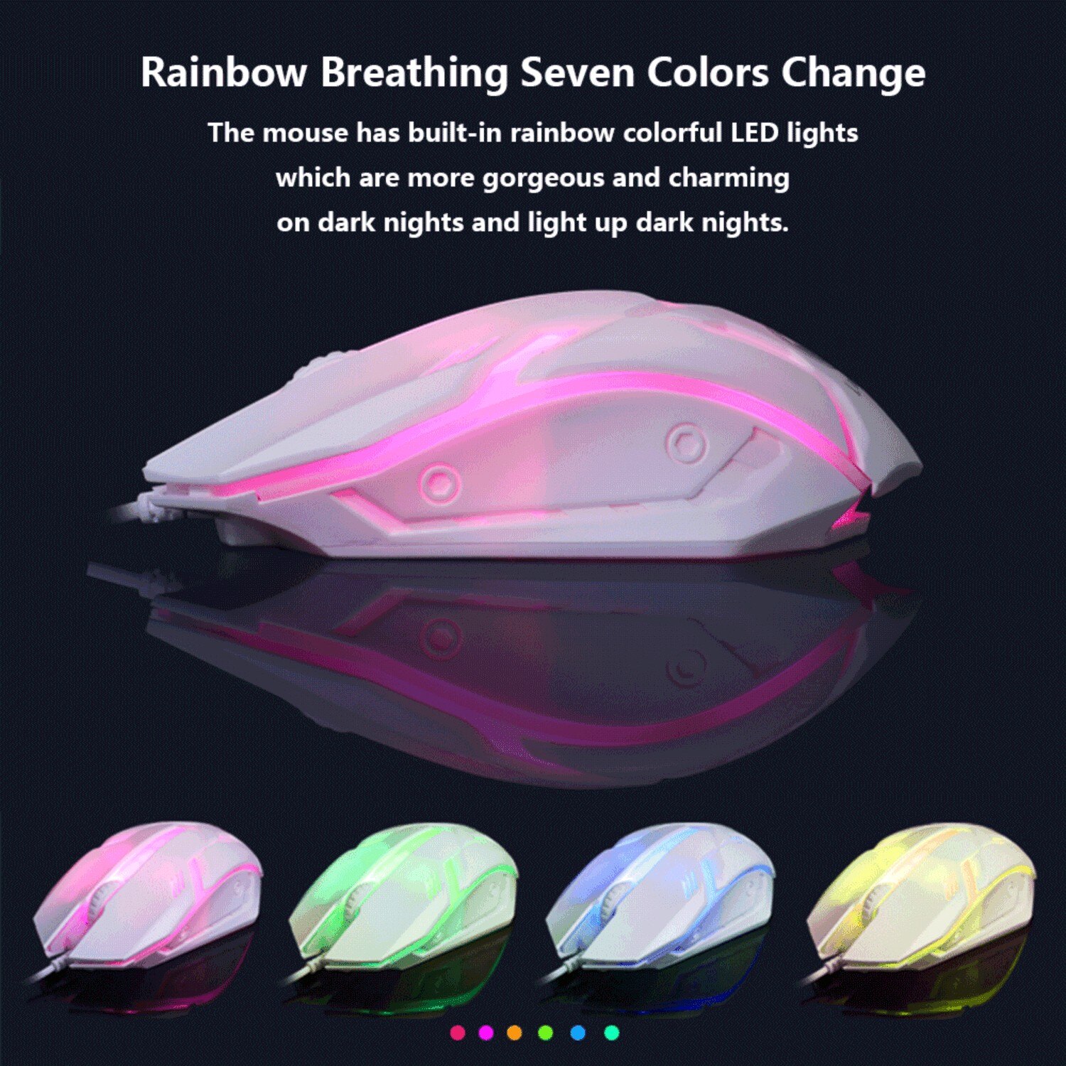 USB Wired Gamer Mouse and Keyboard Gaming Keycaps RGB Luminous LED Backlit Ergonomics Multimedia Gamer Keyboards For PC Computer