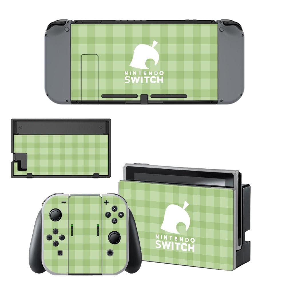 Vinyl Screen Skin Animal Crossing Protector Stickers for Nintendo Switch NS Console + Joy-con Controller + Stand Holder Skins