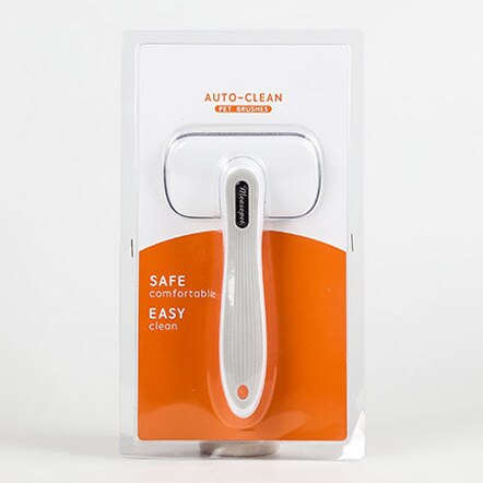 Brosse anti-poils pour chiens et chats, peigne auto-nettoyant, élimination des poils des animaux de compagnie, accessoire de toilettage: grey