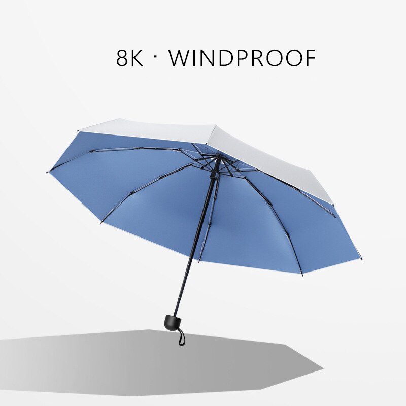 Colorful Mini Sun Umbrella Titanium Silver Coating UV Parasol Umbrellas Rain Women 8k Windproof Ultralight Small Clear Umbrella