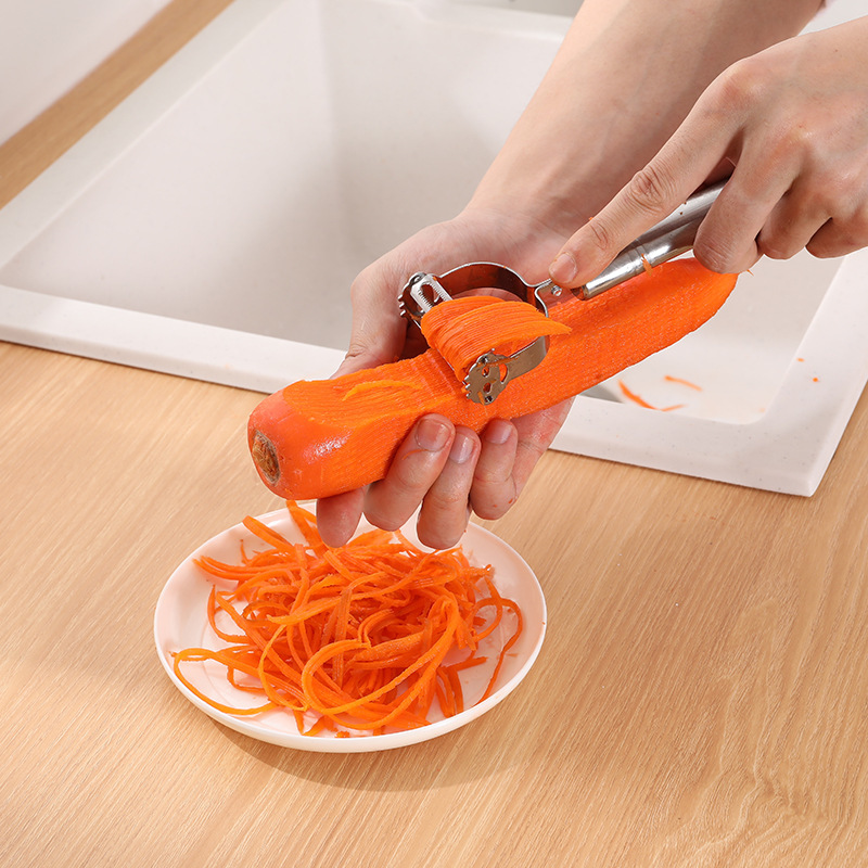 Roestvrij Staal Multifunctionele Dunschiller Julienne Cutter Dunschiller Aardappel Wortel Rasp Keuken Tool