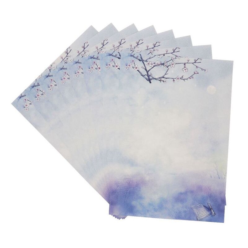 Juego de papel de papelería para escribir, juegos de letras de papel para escribir, 32 Uds. Papeles de letras de colores surtidos y sobres de 16 Uds.