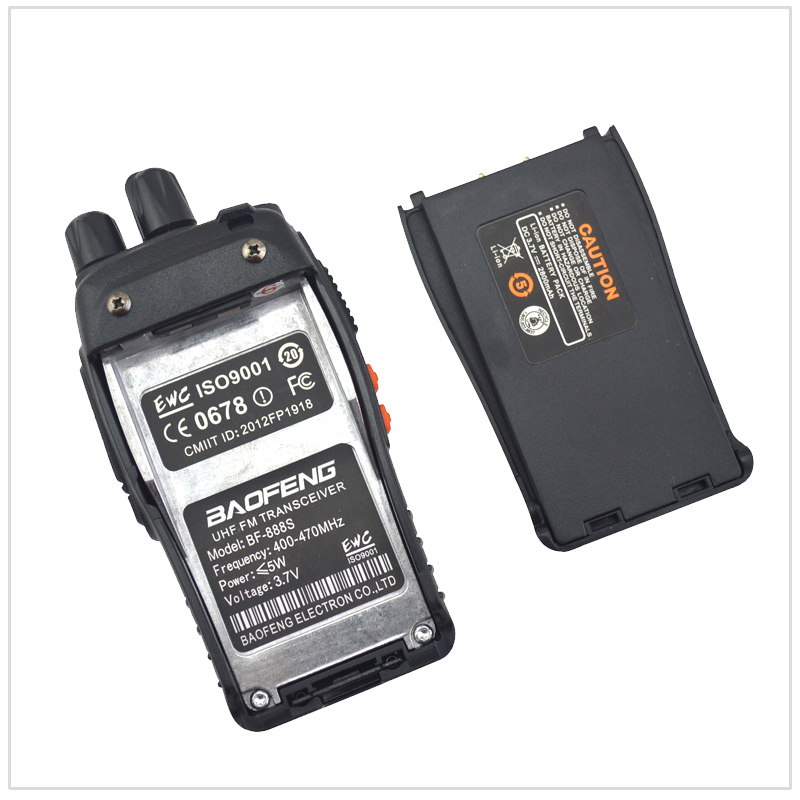 Walkie Talkie Baofeng Radio BF-888S Farbe Schwarz UHF 400-470MHz 16CH tragbar zwei-Weg Radio