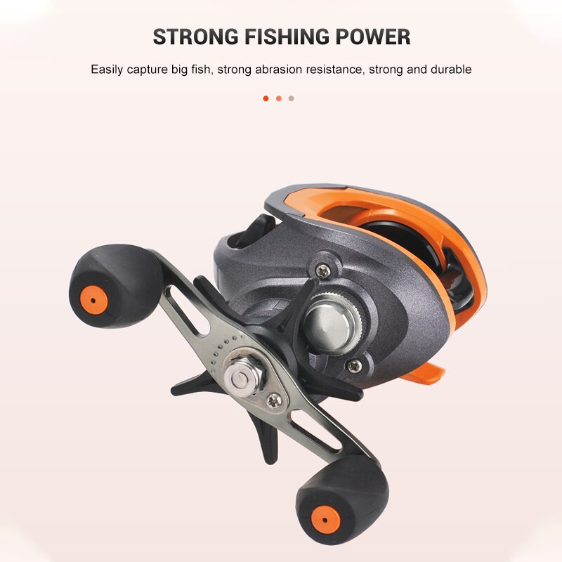 PUMEON carrete de pesca Ratio 7,2: 1 17 + 1 rodamientos Sistema De Freno magnético mano izquierda/derecha Baitcasting carrete de pesca de carpa ruedas