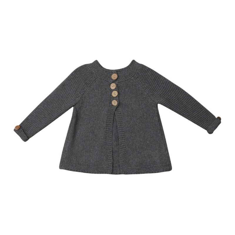 Efterår vinter bomuldstrøje top baby børnetøj drenge piger strik cardigan sweater børn forårstøj
