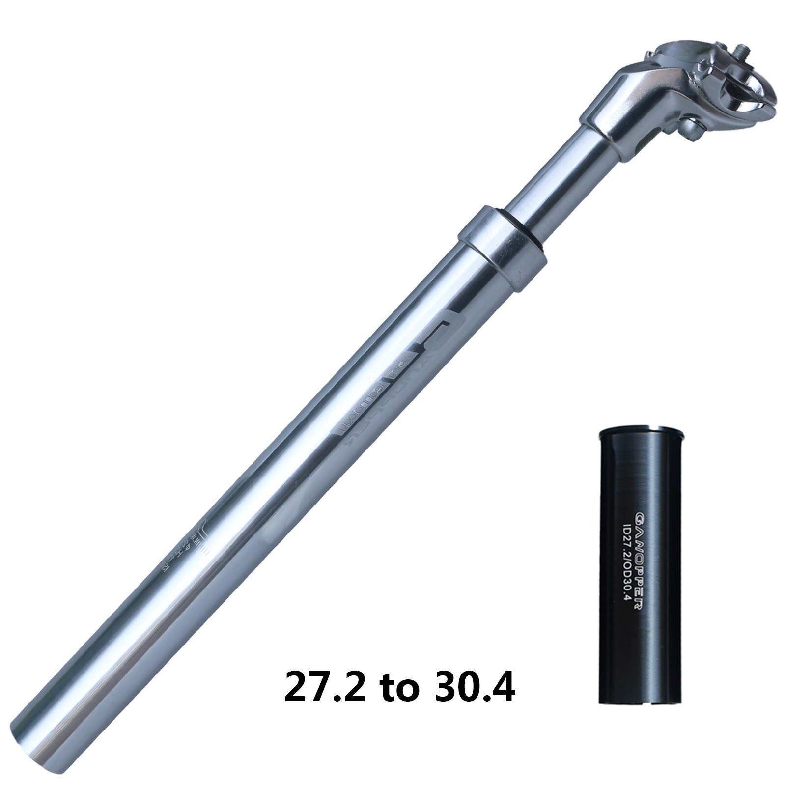 27,2 30,9 31,6 33,9 Rennrad Suspension Dämpfung Sattelstütze MTB stoßdämpfer Fahrrad Sattelstütze Shockstop Rohr mit Adapter Shim: Silver 30.4