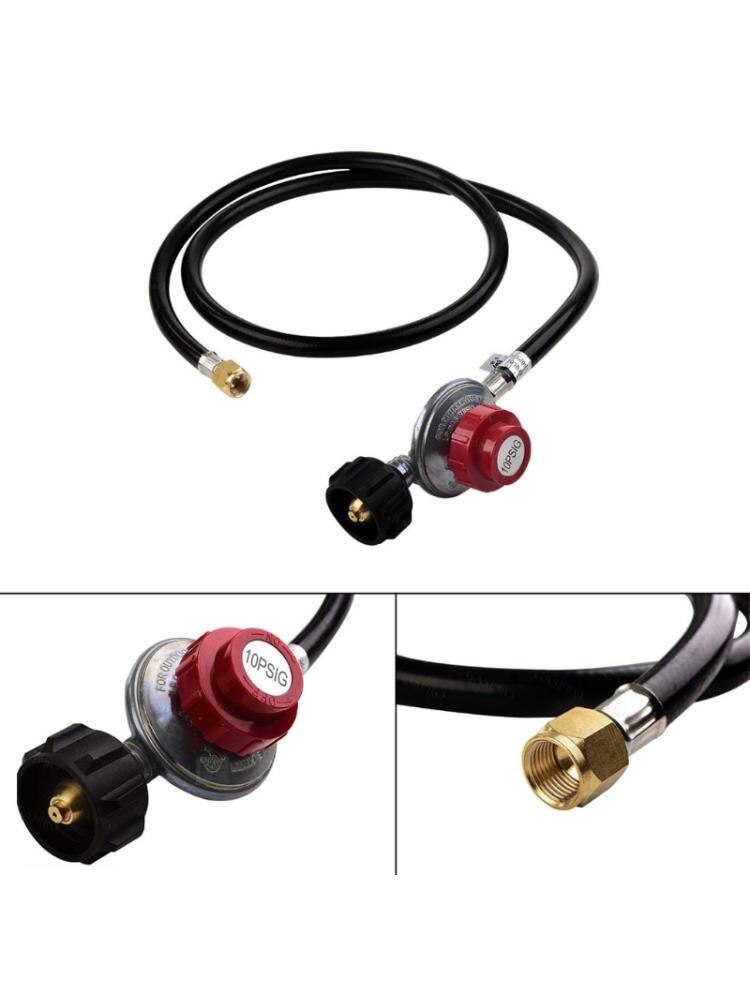 High Pressure LPG Gas Burner 20PSI Pressure Regulator With 1M Hose , for North American Oven Grill, Heater, Fire Pit, G