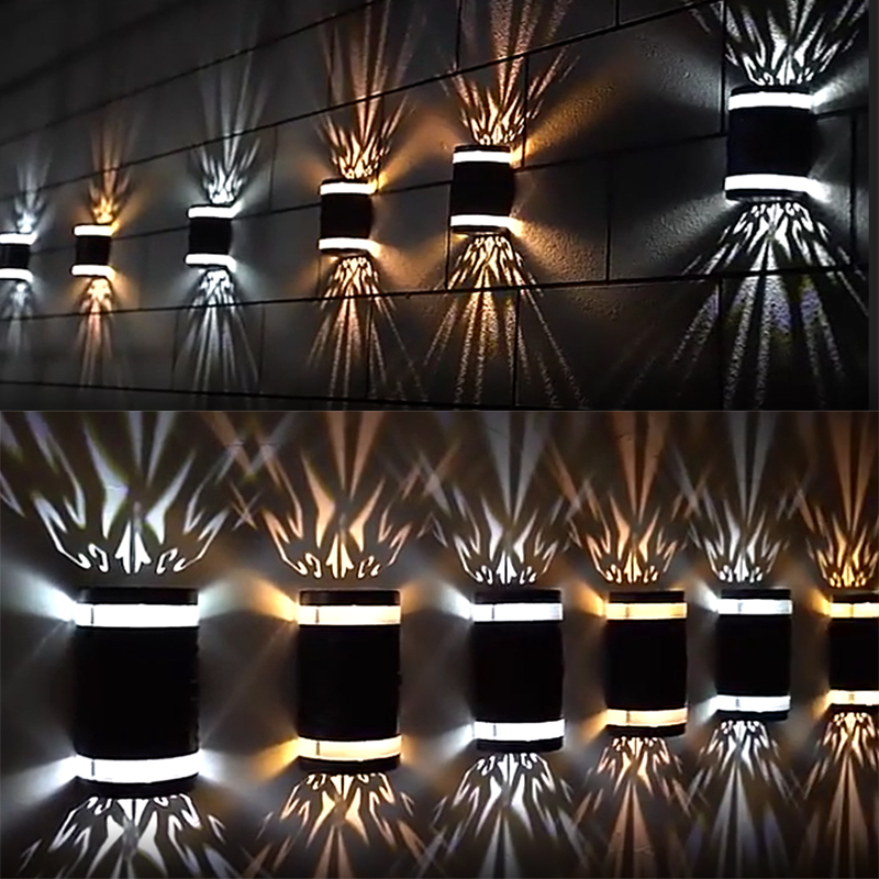 groß Größe Solar- LED draussen Mauer Lampe wasserdicht Garten Dekor hell Pro Balkon Hof Landschaft Straße Garten Mauer hell