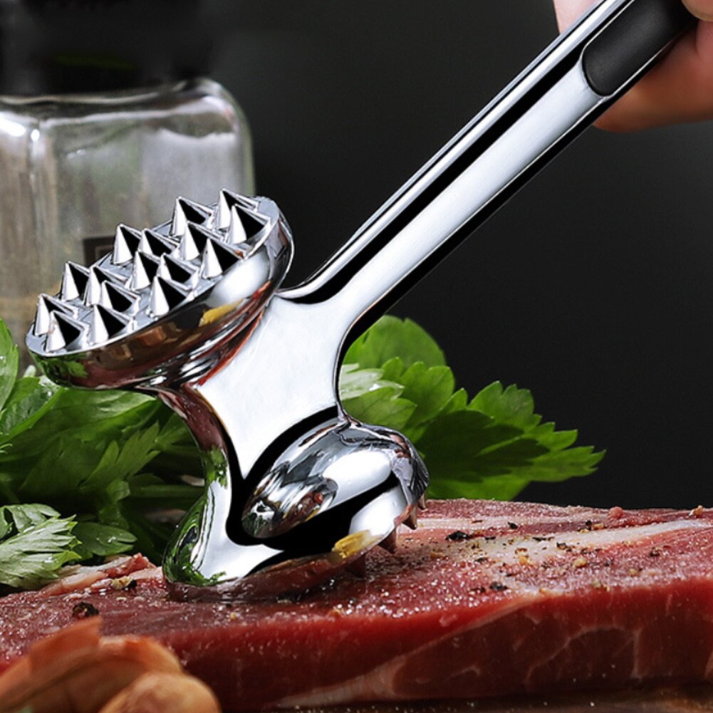 Mazo para carne de doble cara de aleación de Zinc, herramienta para carne, batidor de huevos, platillo de cerdo, cocina