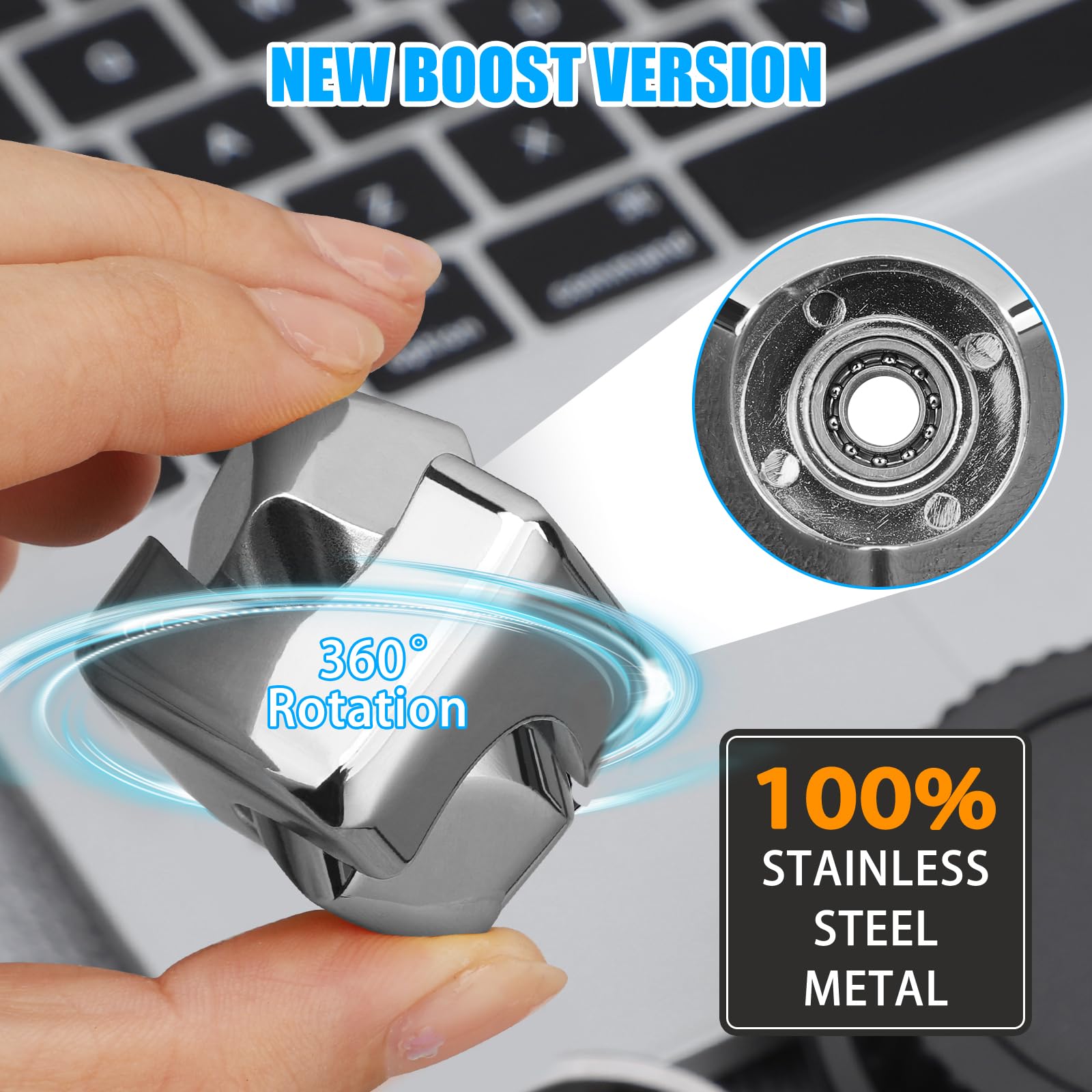 Metallinen kuutio pyörivä sormenpäägyroskooppi fidget anti stress lelut aikuisille toimisto koti matkailu kannettava spinner lelut joulu