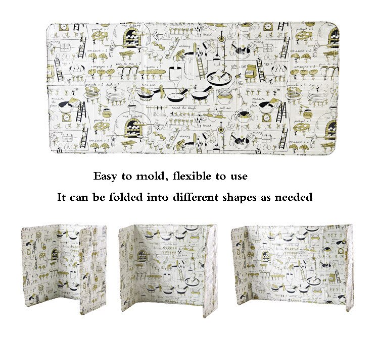 Kitchen Household Cooking Heat Insulation Oil Splash Baffle Gas Stove Baffle Oil Aluminum Foil Baffle