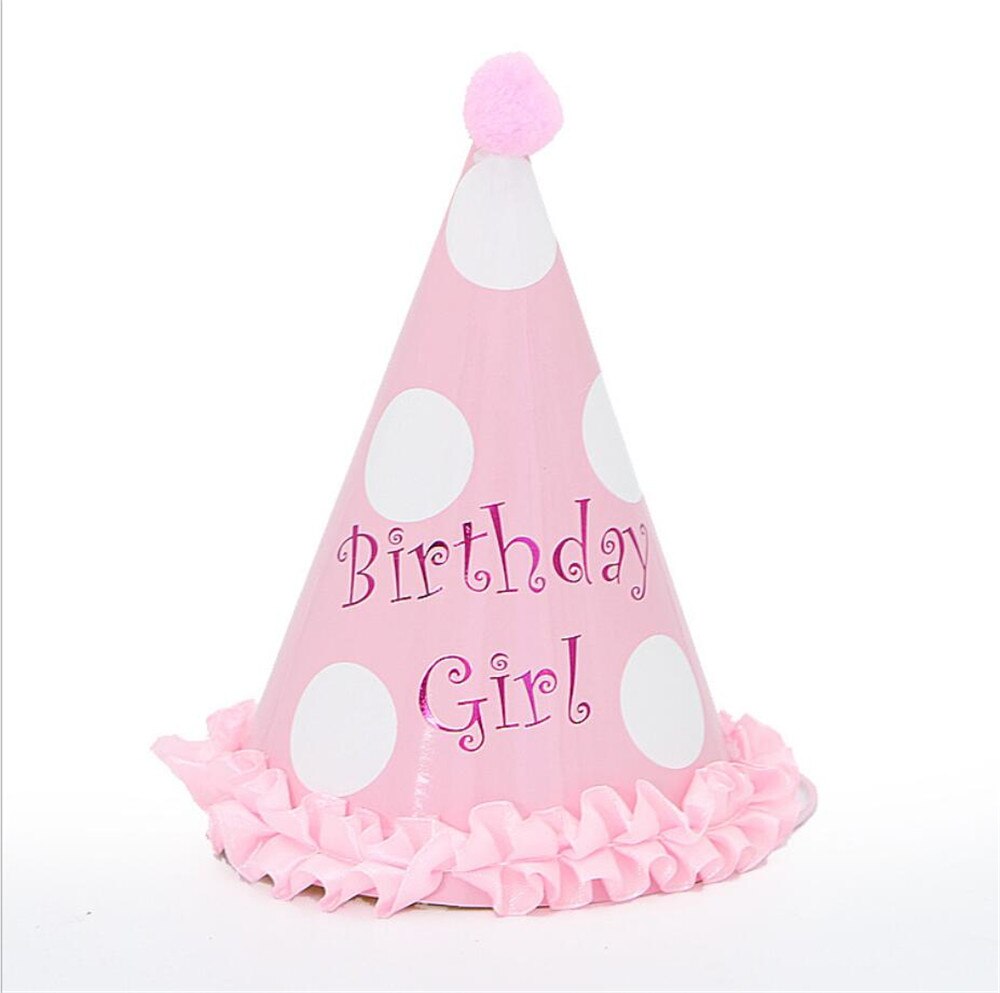 Gutt blå måke første bursdag lue glitter jente måke rosa prinsesse krone fest baby dusj dekor pannebånd tegneserie lue
