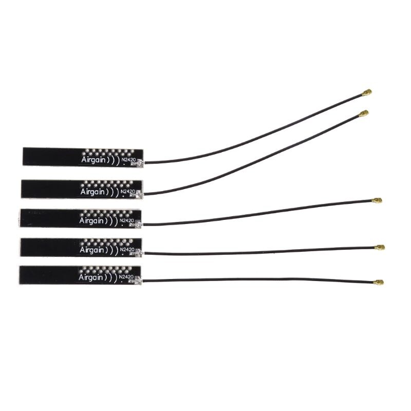 5 pièces 2.4Ghz IPX IPXE connecteur PCB intégré antenne 4dBi haut Gain WIFI antenne interne autocollant 10CM
