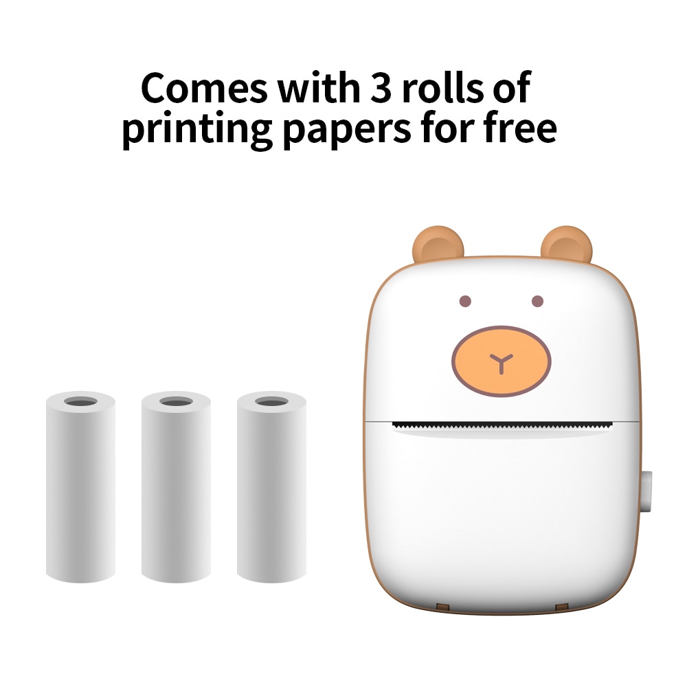 Smart Pocket Mini Printer 203Dpi Hd Draagbare Bt Verbinding Wireless Printer Pocket Leuke Verschijning Foto Afdrukken Label Notities