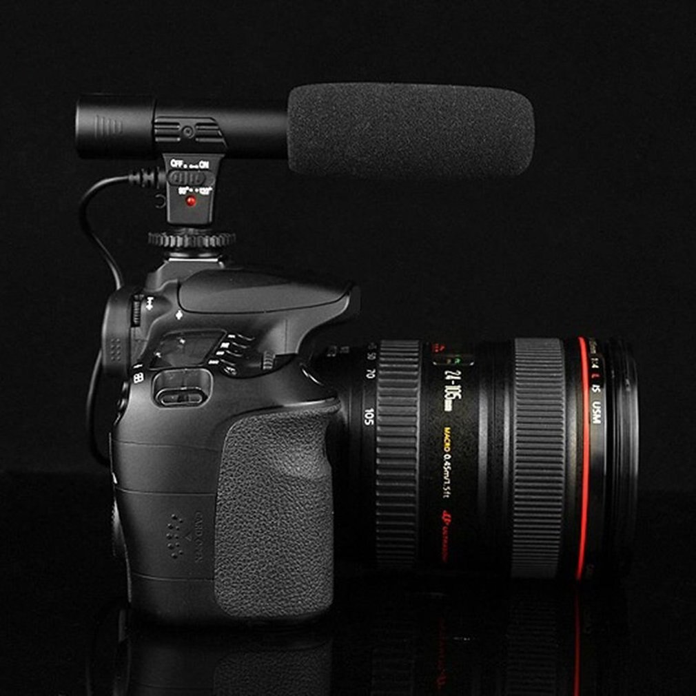 Mikrofoni -01 slr -kameran mikrofoni valokuvaus videokamera stereotallennusmikrofoni dv -digitaalisen järjestelmäkameran videokameraan