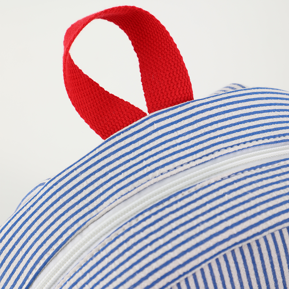 Seersucker gestreepte rugzak peuter klassieke schattige kinderen schoolboekentas voorschoolse kleuterschool kinderen tas