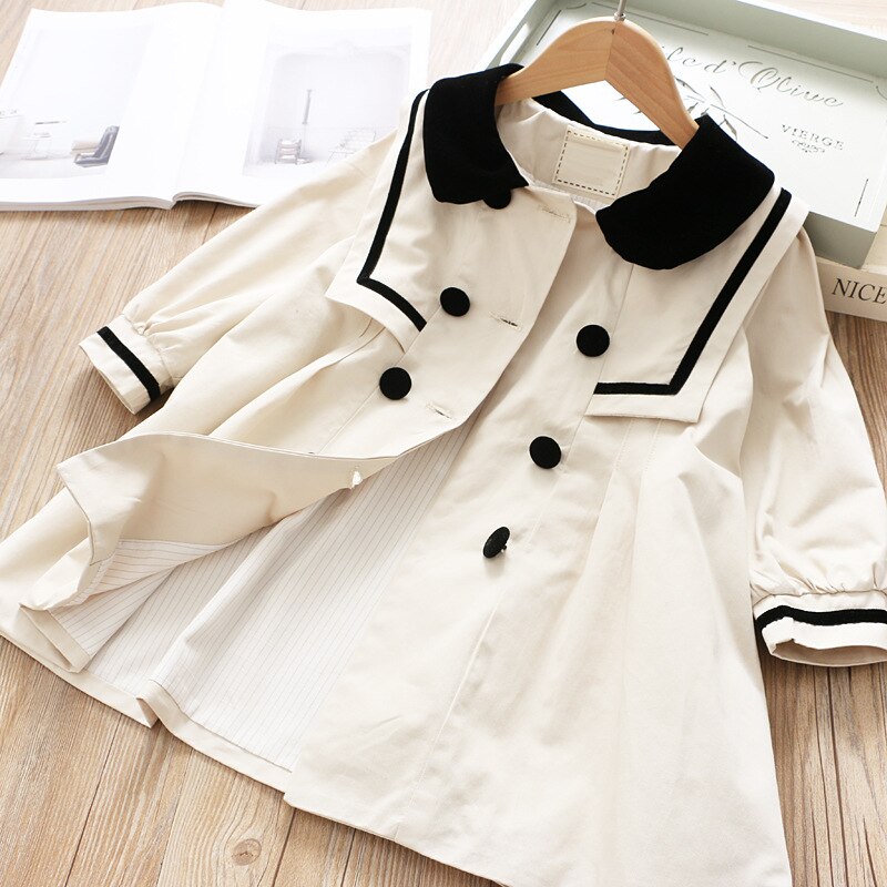 Girls Clothes 10 12 Year Autumn Kids Jackets For Girls Casual Kids Trench coat High-grade Children Clothes