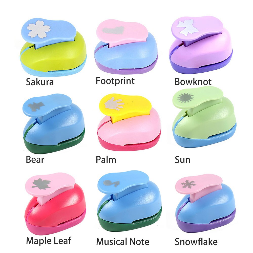 Mini Paper Craft Puncher Hole Punch Shaper Lovely Embossed Patterns For DIY Kids Artwork Greeting Card 1Pc Random Color