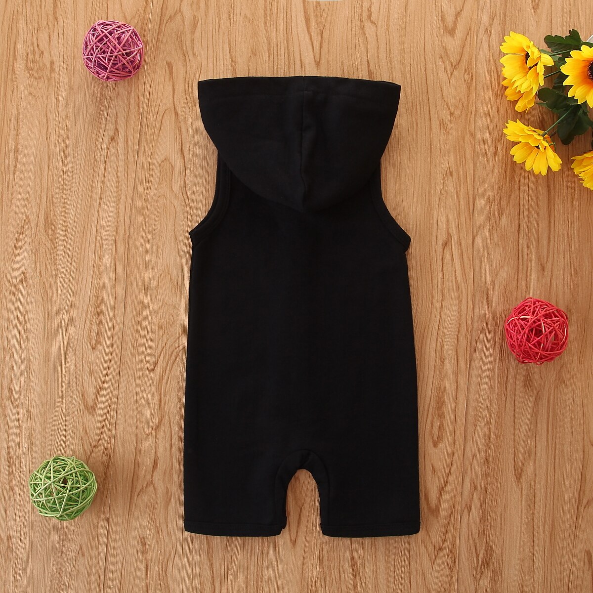 Focusnorm 0-24M Baby Baby Jongens Halloween Rompertjes Hooded Mouwloze Single Breasted Jumpsuits