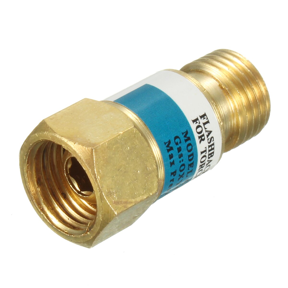 Oxygen & Acetylene Tank Check Valve Brass Set Adapter Torch End Welding Cutting use with Flashback Arrestor