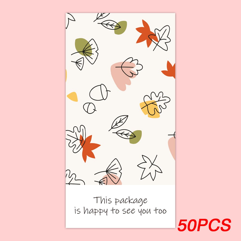 20-50pcs This Package Nice To Meet You Too Sticker Seal Label Thank You Small Business Handmade Merchandise Decoration Stickers: YH135-50pcs