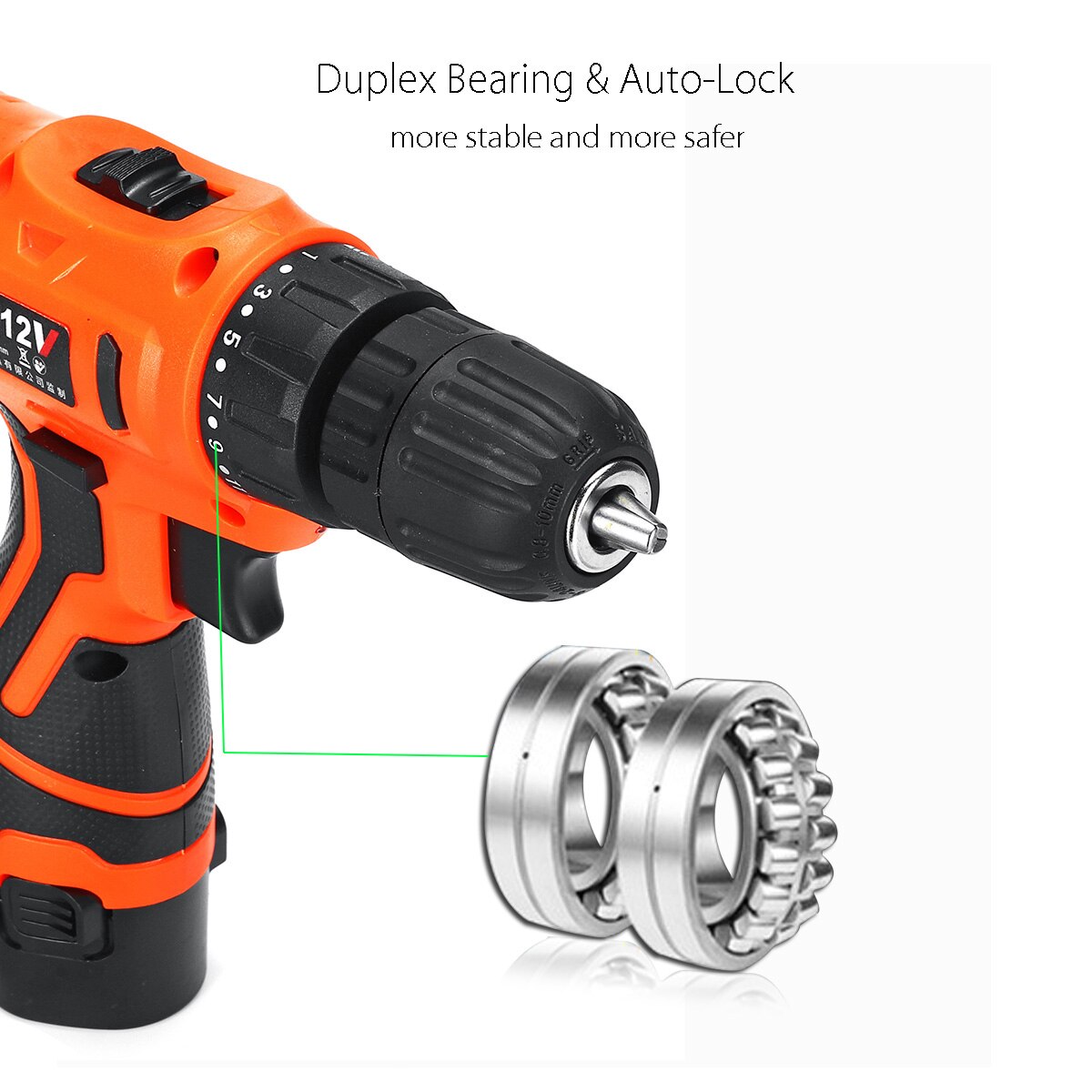 12V Waterproof Rechargeable ScrewDriver Electric Drill Cordless Lithium Multifunctional Brushless Hammer Stall Torque Driver