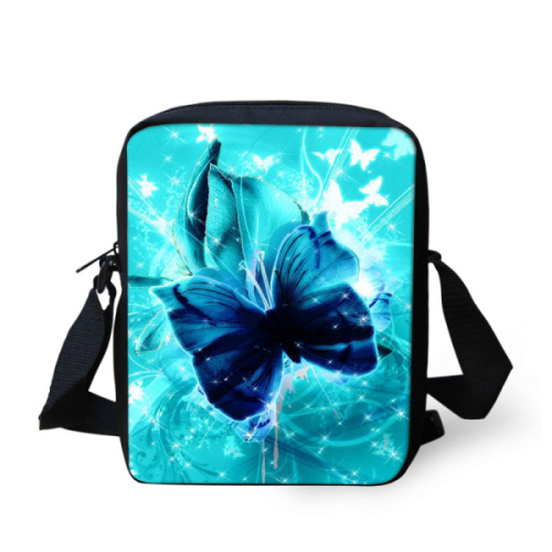Vlinder Print Vrouwen Messenger Bags Kleine Cross-body Bags Voor Tiener Meisjes Mini Kids Schouder Bolsas Vrouwelijke: Z677E