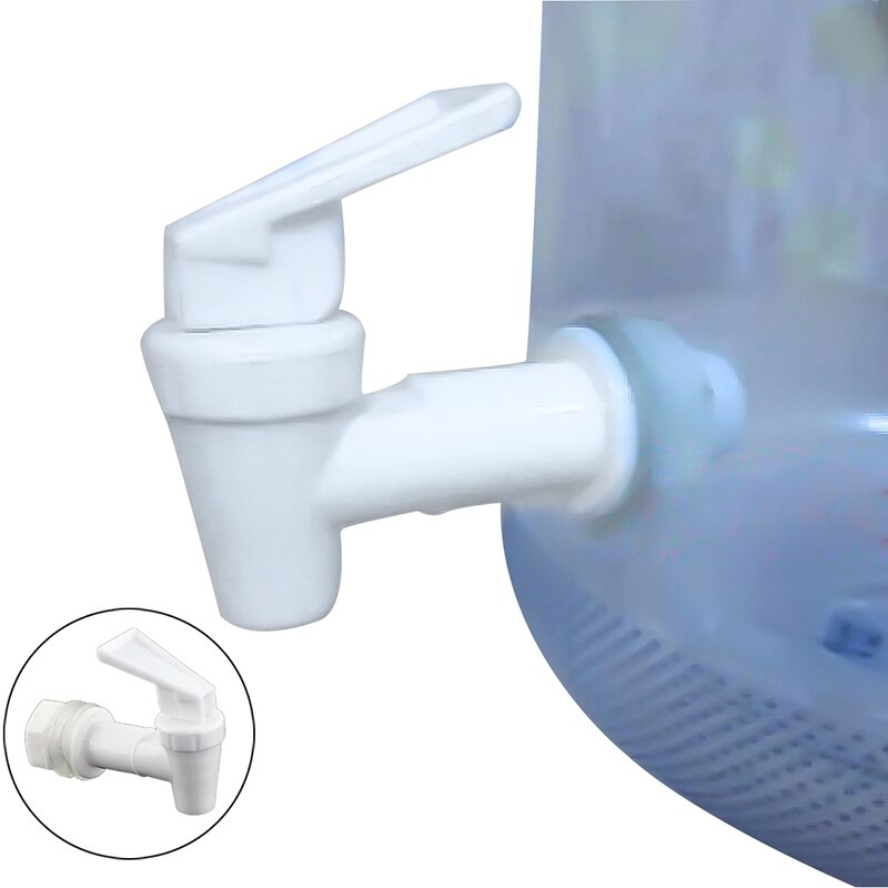 1Pcs Wit Push Type Plastic Water Dispenser Kraan Tap Vervanging Home Essentiële Drinken Fonteinen Onderdelen 3/4 Inch Opening