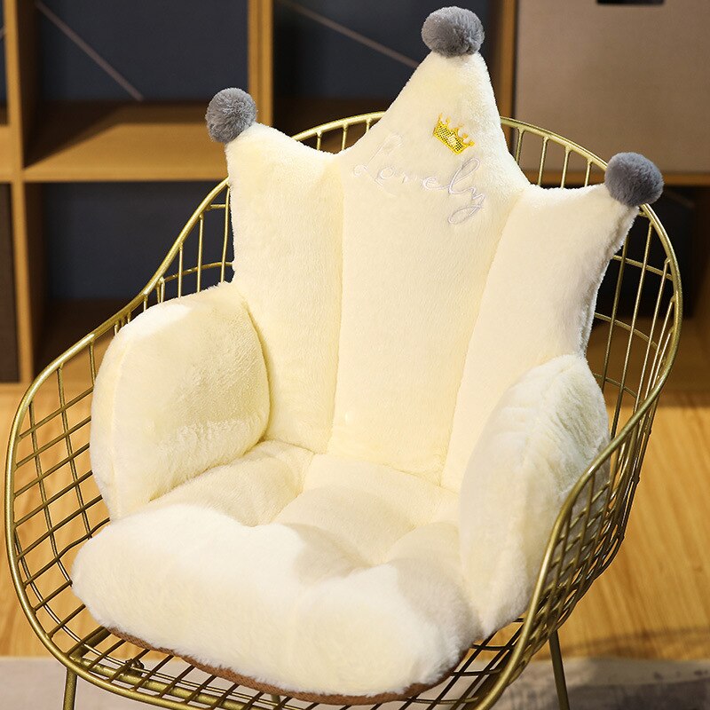 Cojín de felpa con forma de pata de gato para bebé y niño, cojín para silla de comedor, esterilla de sofá para el hogar, suelo interior, de decoración de invierno: Crown 5