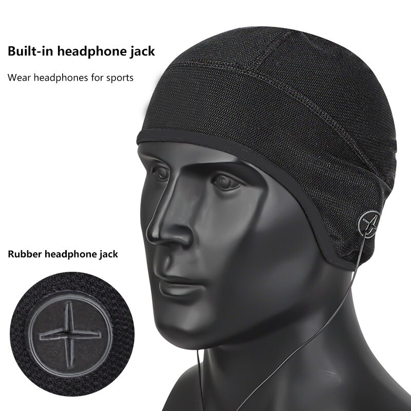 Gorro cortavientos para ciclismo y esquí, gorro de invierno ultraligero portátil para correr, senderismo, tapón altamente elástico para proteger los oídos con conector para auriculares