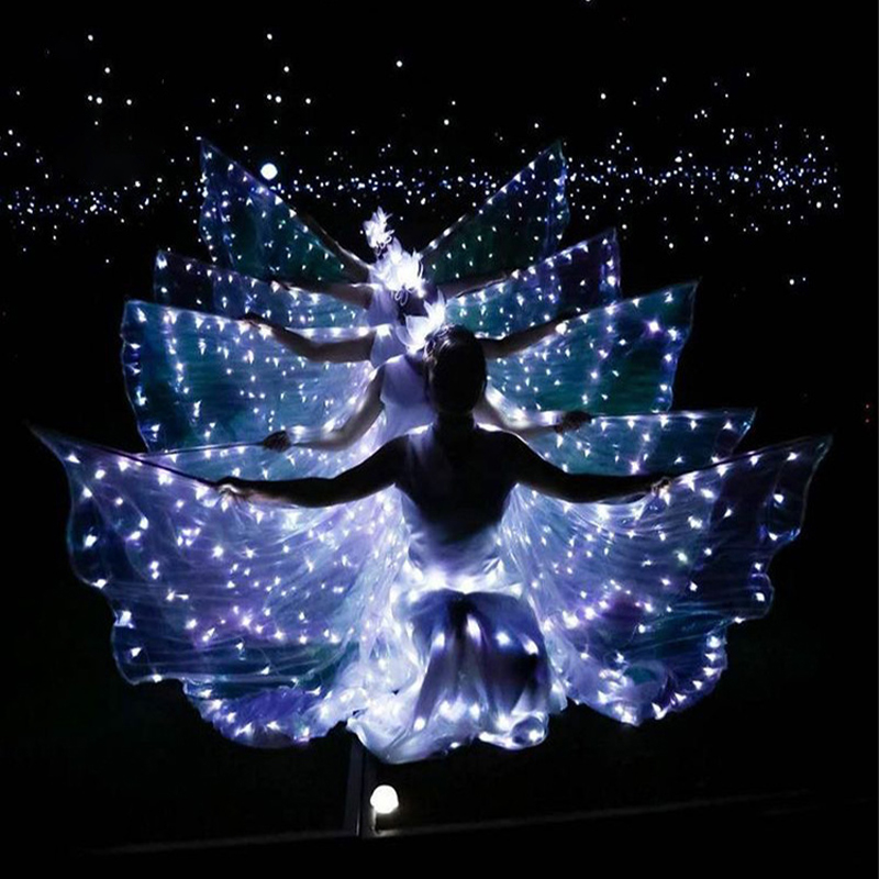 Ailes Led lumières papillon Led ailes Led mariée mariage fou fête de mariage temps fête de mariage Rave accessoires Alas Luces Led