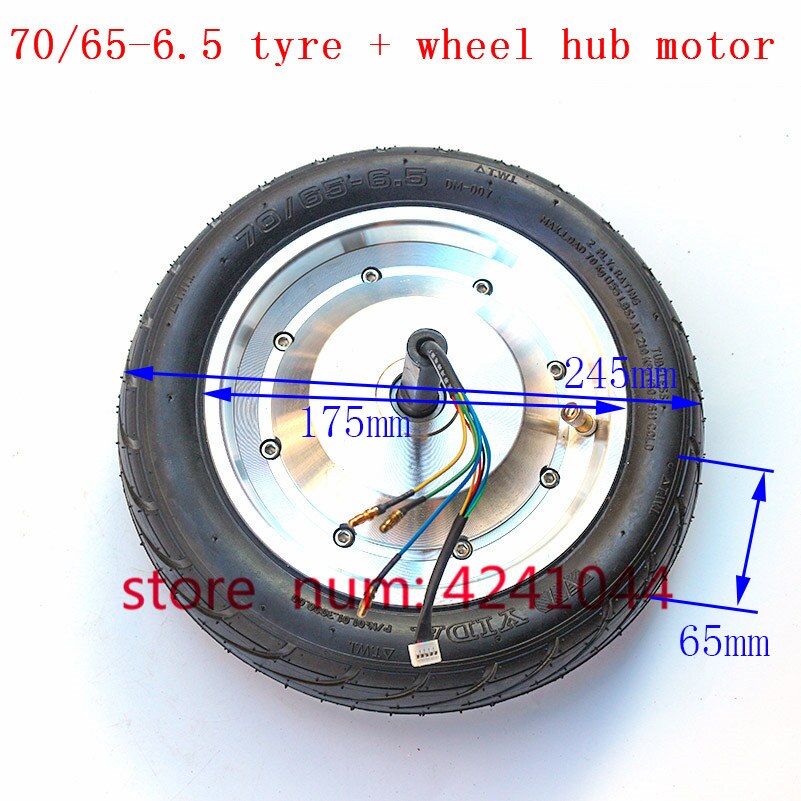 70/65-6.5 Vacuüm Band + 36 V 250W Balans Auto Wiel Hub Motor Voor Xiaomi Mini Elektrische Balans auto 10 ''Brushless Hub Motor