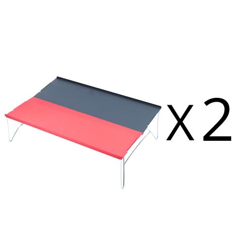 2 stk mini bord holdbart og stærkt let at bære camping og rejse bord aluminium: 03