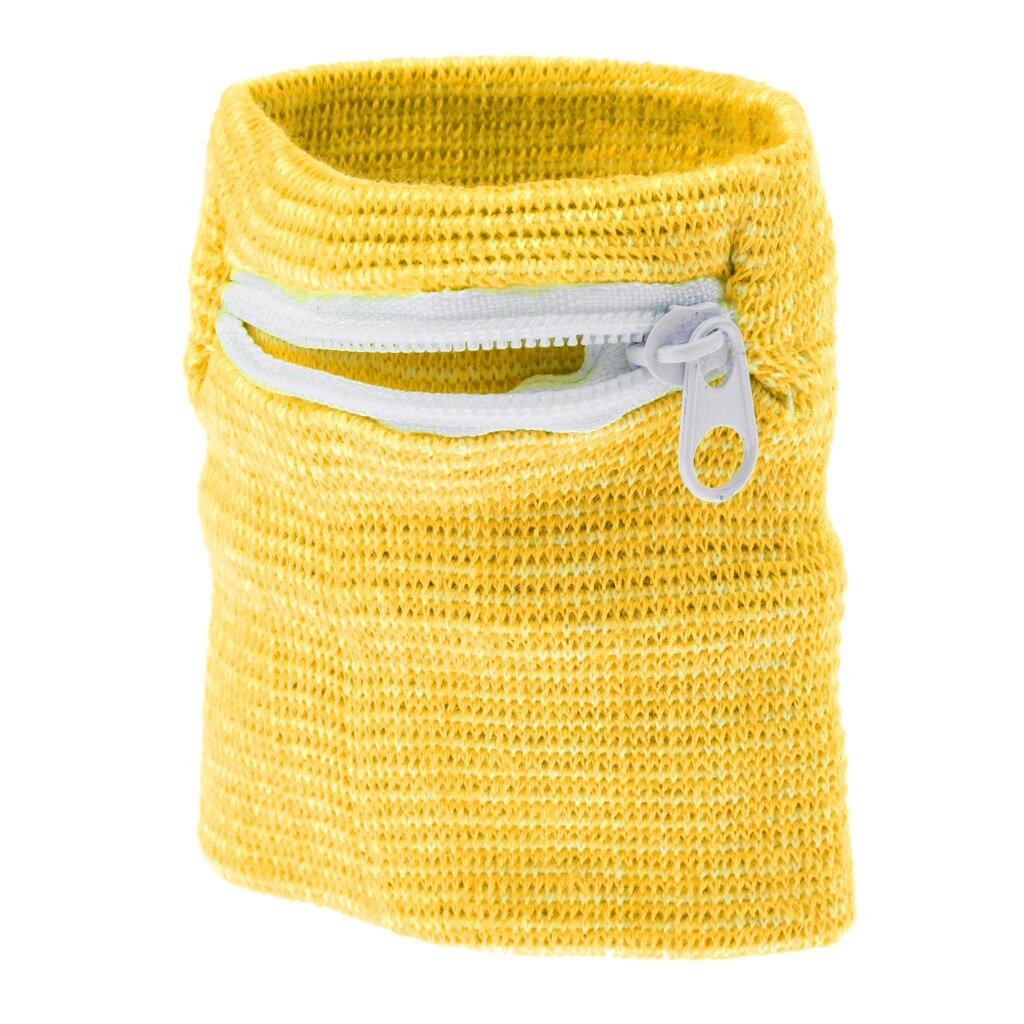 Pulsera, cartera deportiva con cremallera para muñeca, antebrazo o tobillo-gran ajuste y: Yellow