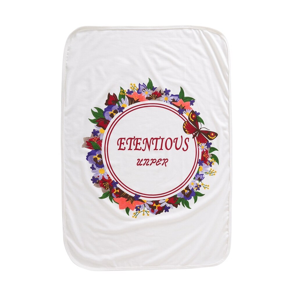 Cobertor de dormir quente macio do bebê (grinalda, pássaro, fruta) cobertor de swaddle de malha quente do bebê: wreath