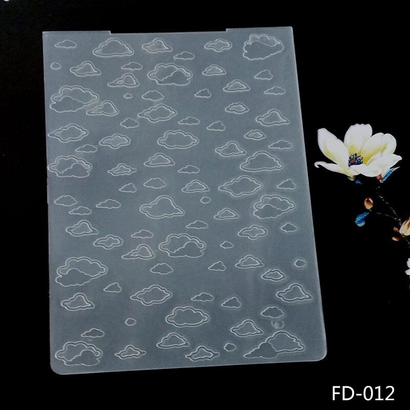 Carpeta de plástico para manualidades, troqueles de corte de papel en relieve transparente con estilo