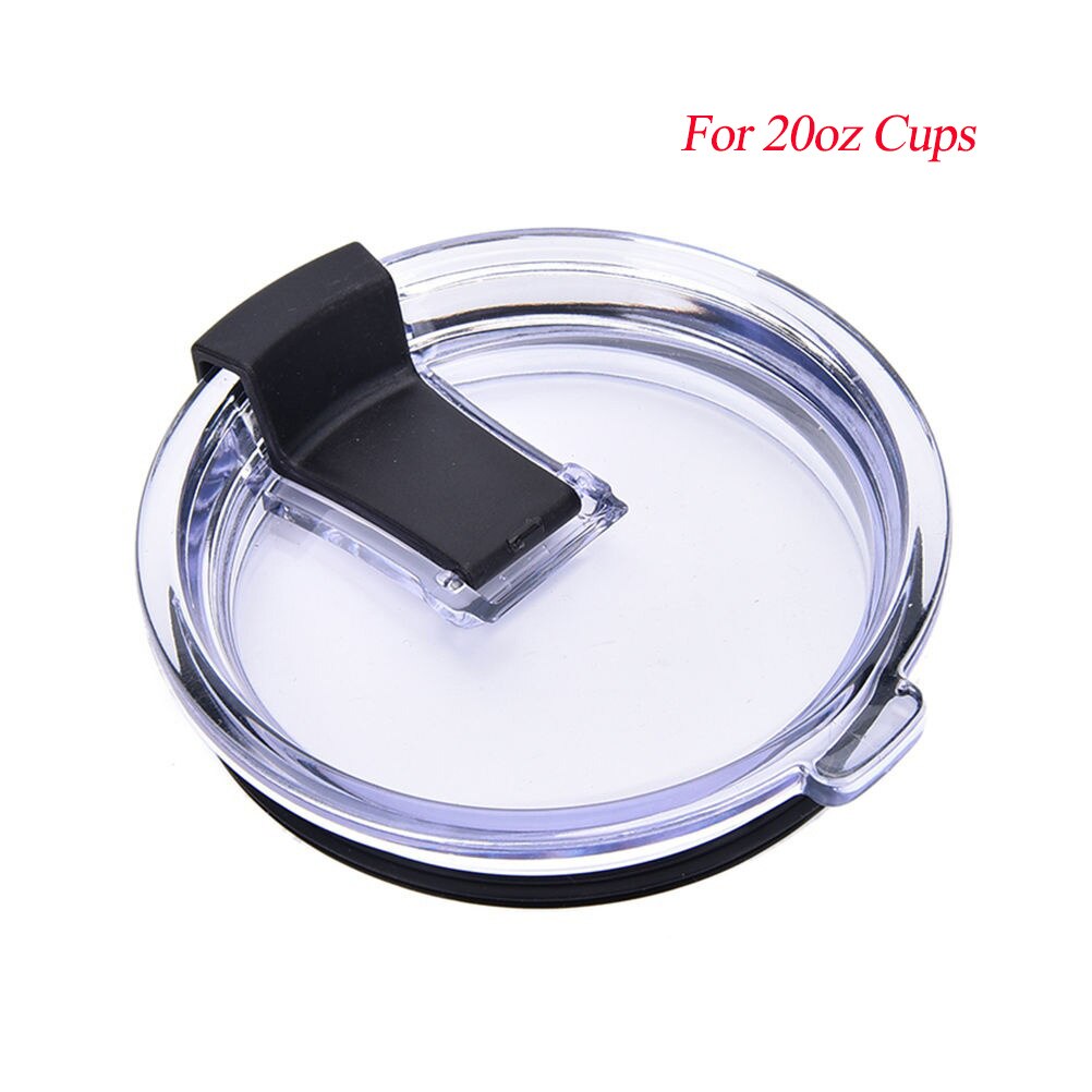 Water Bottle accessories Crystal Clear Tumbler Cup Splash Spill Proof Seals Lid With Slider Closure For 20/30oz bottle covers: Black 20oz