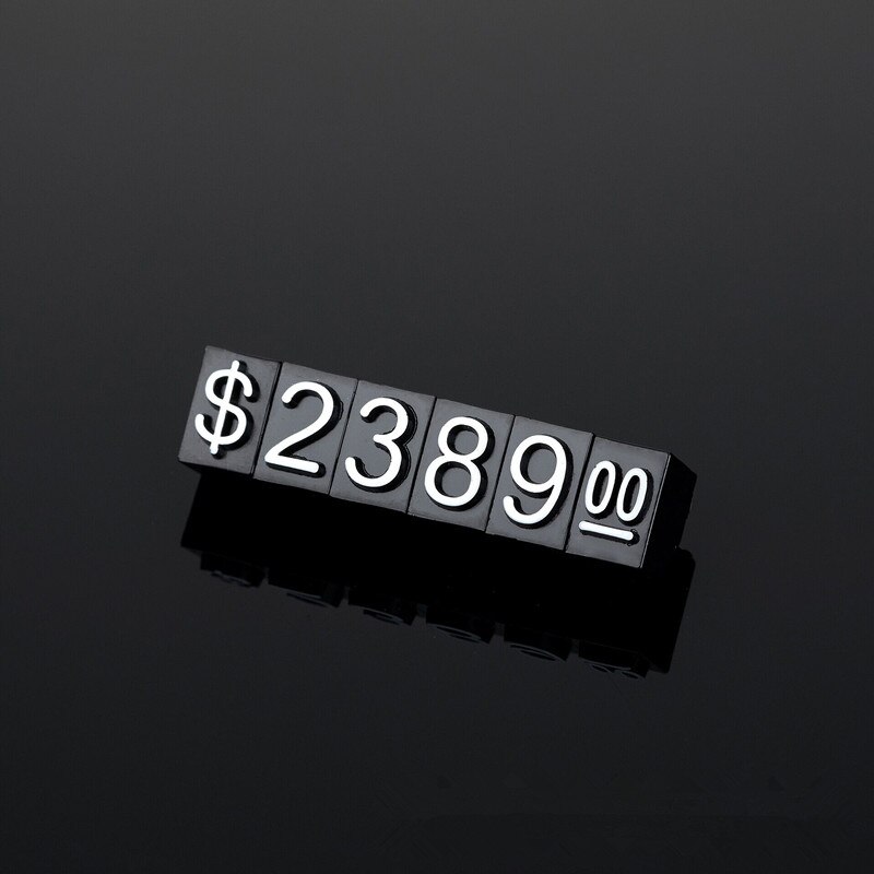 4*6mm Jewelry Pricing Cube Angled Set Small Pricing Block Kit Number Price Label Tag Price Display Stand