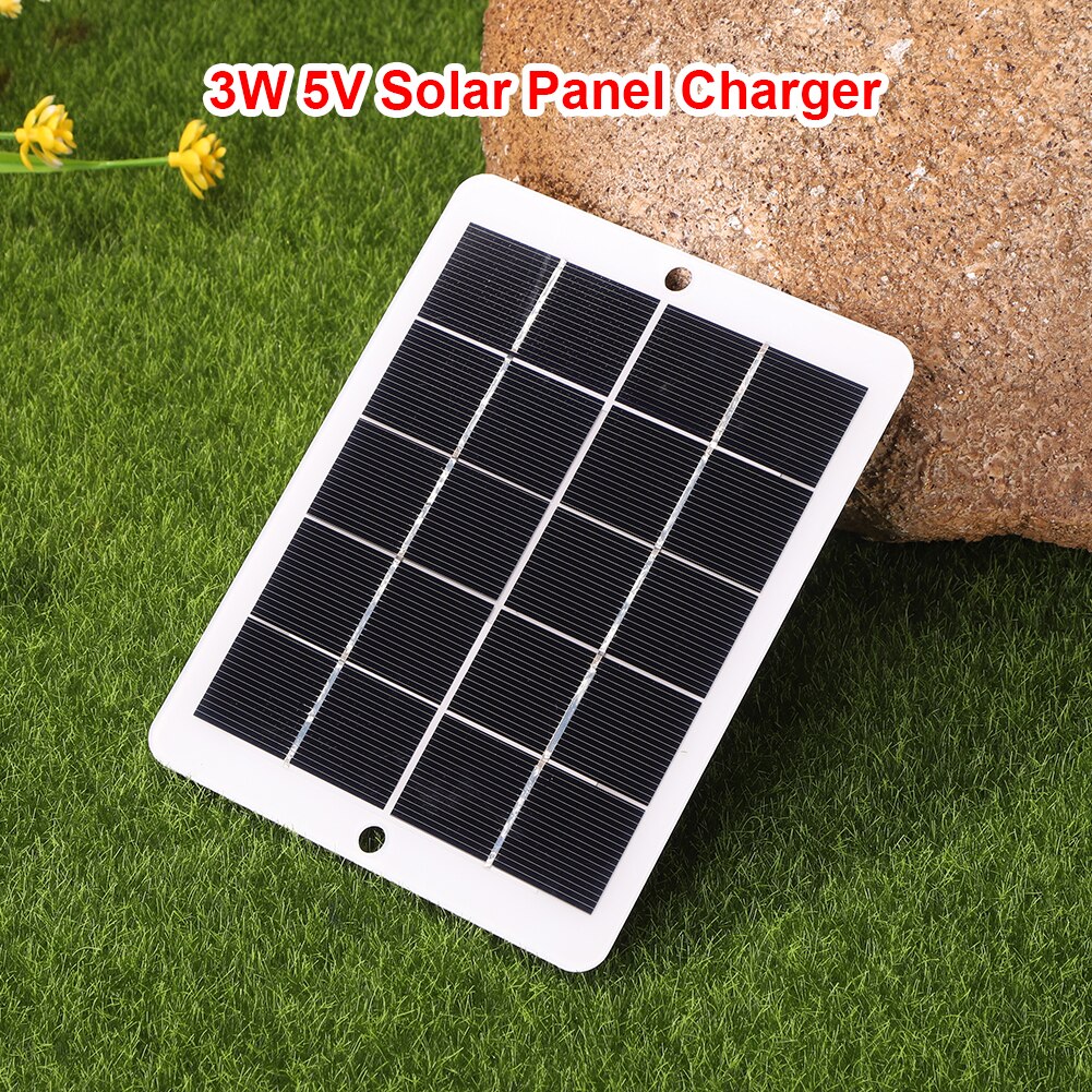 USB Solar Panel Outdoor 3W 5V Portable Climbing Camping Polysilicon Travel DIY Solar Charger Generator Power Bank for cellphone