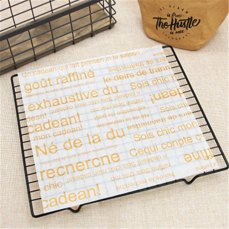 10 pièces parchemin papier ciré cuisson papier d'emballage alimentaire pour pain Sandwich Burger frites antiadhésif pâtisserie Biscuit gâteau papier huilé