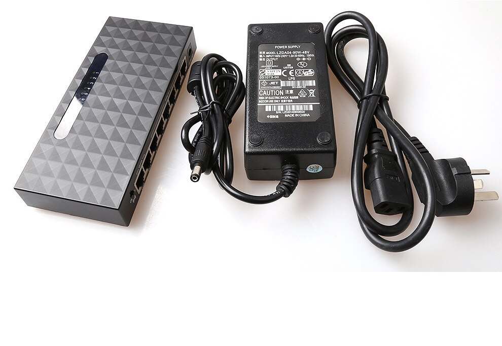 8 Port Poe Ethernet Netwerk Switch Lan Hub Ethernet Smart Switch Ondersteuning 6-55V Voeding (2x1 0/100Mbps + 6x Poe Poorten