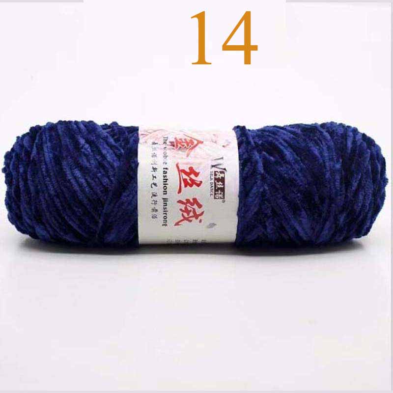 100g Chenille Blanket Yarn Soft Rainbow Wool Craft Sweater Yarn Chunky Crochet Baby Knitting Thick DIY Velvet Sweater Hats Scarf: WHITE