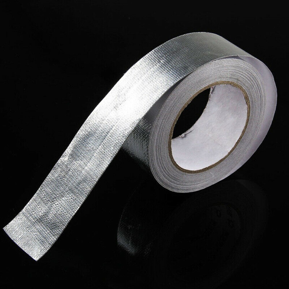 Roll Cool Silver Tape Insulating Heat Wrap Barrier Adhesive Flexible 48mmx25m Tape Insulating Heat Wrap