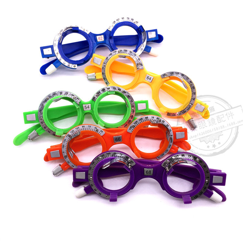 Kleurrijke Plastic Optische Glazen Lens Trial Frame Optometrie Opticien Apparatuur 52Mm-70Mm Lenzenvloeistof Accessoires