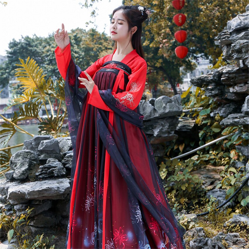 Hanfu tradicional de dança popular chinesa, traje tradicional para mulheres, roupa de festival antigo, quadra, vestido de fadas retrô de princesa