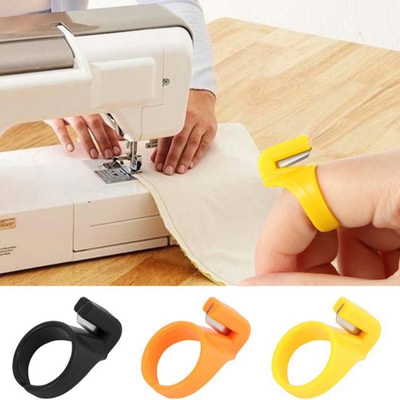 3Pcs Vinger Mes Plastic 1.5Cm Ring Naaigaren Cutter Voor Naaien Accessoires Draagbare Tailor Handwerk Handwerken Tool