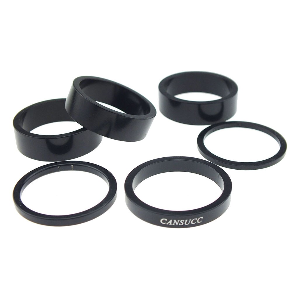 6Pcs/Set Bike Headset Spacers for Most Bicycle, Road Bike, MTB Cycling 1-1/8 Inch 10 5 3 2 mm, 4 Sizes