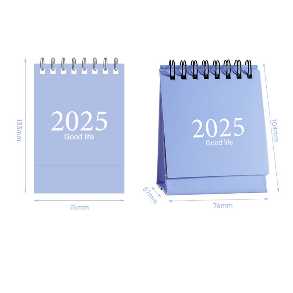 English Mini Desk Calendar Office Stationery Supplies Desktop Calendar With Stickers Daily Memo Calendar Planner