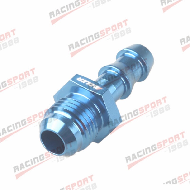 6AN AN6 Een-6 Tot 8 Mm Barb Straight Fitting Fuel Line Blauw