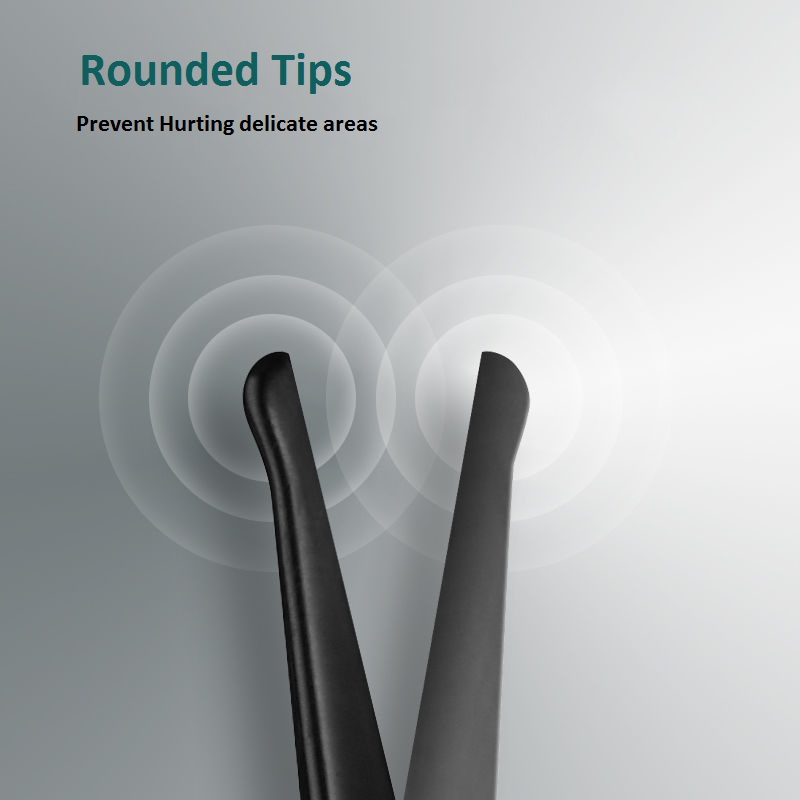 Ciseaux pour poils du visage arrondi professionnels en acier inoxydable moustache nez cheveux barbe sourcils cils coupe tondeuses